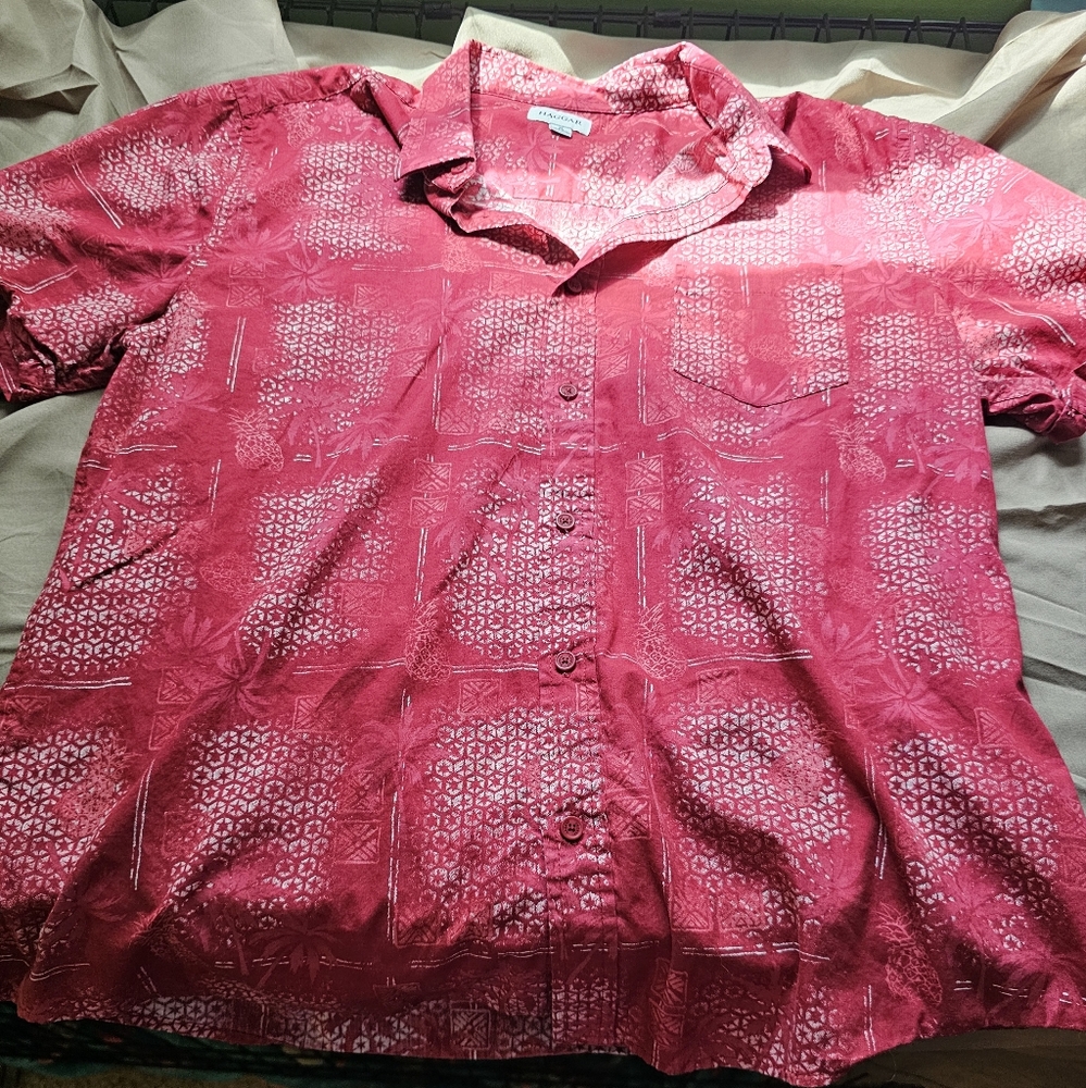 Men's button down Tropical shirt xl